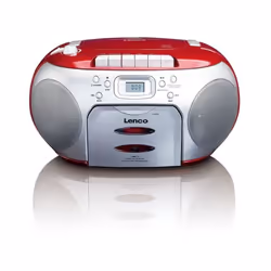 Lenco SCD-420 Lettore CD portatile Nero, Rosso