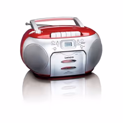 Lenco SCD-420 Lettore CD portatile Nero, Rosso