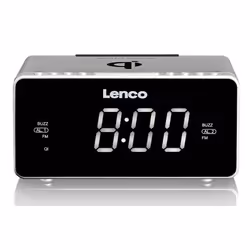 Lenco CR-550, Orologio, Digitale, FM, LED, 3,05 cm (1.2"), Argento