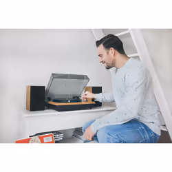 Lenco LS-300 Giradischi con trasmissione a cinghia Nero, Legno - Vista aggiuntiva 4