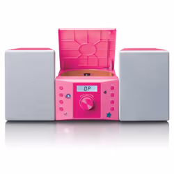 Lenco MC-013PK impianto stereo portatile Digitale 4 W FM Rosa Riproduzione MP3
