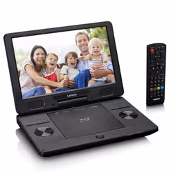 Lenco BRP-1150BK, Lettore Blu-ray portatile, Convertibile, Nero, Audio Blu-Ray, Video Blu-Ray, CD audio, CD video, DVD-Audio, ...