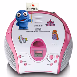 Lenco SCD-24PK kids Portatile Rosa, Bianco - Vista aggiuntiva 4