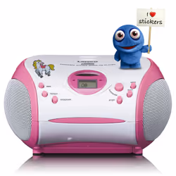 Lenco SCD-24PK kids Portatile Rosa, Bianco - Vista aggiuntiva 6