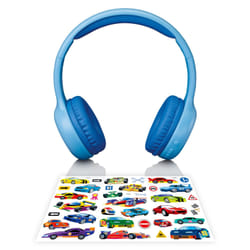 Lenco HPB-110 Kids Kopfhörer BT blau 85DB Limite akku stickers Auricolare Con cavo e senza cavo A Padiglione Micro-USB Bluetooth Blu