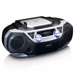 Lenco SCD-720SI radio Portatile Digitale Nero, Argento