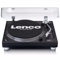 Lenco L-3809, Giradischi a trasmissione diretta, Manuale, Nero, Argento, Alluminio, Metallo, Plastica, Alluminio, 1 s