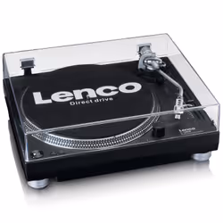 Lenco L-3809 Giradischi a trasmissione diretta Nero, Argento Manuale