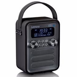 Lenco PDR-051BKSI radio Portatile Analogico e digitale Nero