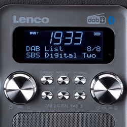 Lenco PDR-051BKSI radio Portatile Analogico e digitale Nero