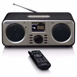 Lenco DIR-141BK, Internet, DAB, FM, Scansione automatica, 10 W, AAC, MP3, WMA, LCD