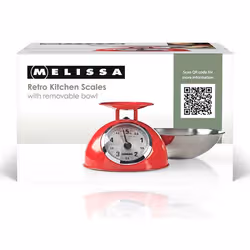 Melissa 16310239 bilancia da cucina Argento, Rosso Superficie piana Ovale Bilancia da cucina meccanica - Vista aggiuntiva 3