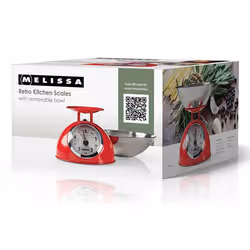 Melissa 16310239 bilancia da cucina Argento, Rosso Superficie piana Ovale Bilancia da cucina meccanica - Vista aggiuntiva 4