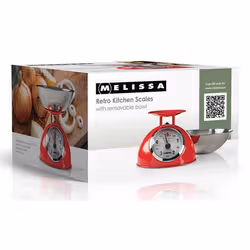 Melissa 16310239 bilancia da cucina Argento, Rosso Superficie piana Ovale Bilancia da cucina meccanica - Vista aggiuntiva 5