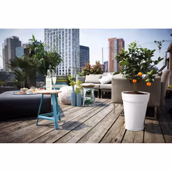 elho loft urban round high 35 Esterno Vaso a cubo Libera installazione Polipropilene (PP) Bianco - Vista aggiuntiva 4