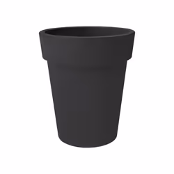 elho Fioriera alta 35cm nero vivo, Vaso a cubo, Libera installazione, Polipropilene (PP), Nero, Rotondo, Esterno