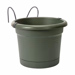 elho 8711904345051 vaso da fiori Verde Metallo, Plastica