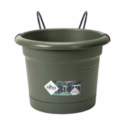 elho 8711904345051 vaso da fiori Verde Metallo, Plastica