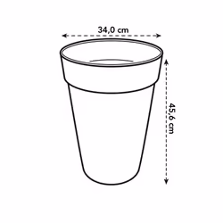 elho 8711904348625 vaso da fiori Giallo Plastica - Vista aggiuntiva 8