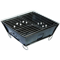 BBQ - Nessuna Etichetta 8108145 Barbecue Acciaio Pieghevole Nero 25 x 25 cm