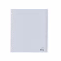 Kangaro G410FM-B, Indice a linguetta vuota, Polipropilene (PP), Grigio, Ritratto, A4, 0.12 mm