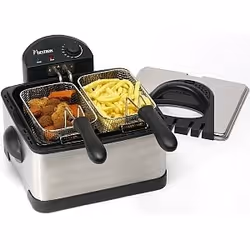 Bestron DF402B, 1,5 kg, Doppia, Argento, Acciaio inox, 2000 W, 230 V