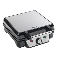 Bestron ASW281 piastra per waffle 4 waffle 1100 W Nero, Acciaio inox