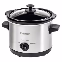 Bestron ASC150 pentola a cottura lenta 1,5 L 120 W Nero, Acciaio inox