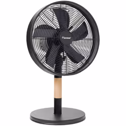 Il ventilatore da tavolo Bestron DFT35WB si adatta a qualsiasi arredamento con il suo design elegante, elementi in legno e me ...