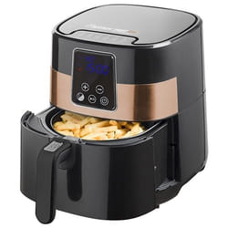 Bestron AAF7003DCO friggitrice Singolo 4 L Indipendente 1300 W Friggitrice ad aria calda Nero, Bronzo