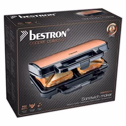Bestron ASM90XLCO tostiera 900 W Nero - Vista aggiuntiva 6