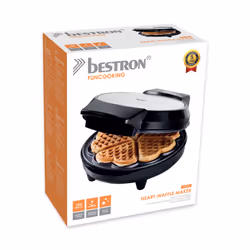 Bestron AWM700S piastra per waffle 5 waffle 700 W Nero, Argento - Vista aggiuntiva 6