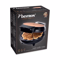 Bestron AWM700CO piastra per waffle 5 waffle 700 W Nero, Rame - Vista aggiuntiva 6