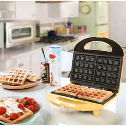 Bestron ASW401V piastra per waffle 2 waffle Giallo - Vista aggiuntiva 5
