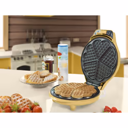 Bestron ASW217V piastra per waffle 5 waffle Giallo - Vista aggiuntiva 6