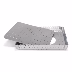 Patisse 03581, Teglia per quiche, Rettangolare, Superficie scanalata, Argento, Acciaio, Argento