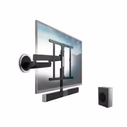 Il DesignMount NEXT8365 di Vogel's è un supporto a parete a 4 assi combinato con una soundbar e un subwoofer wireless: design ...