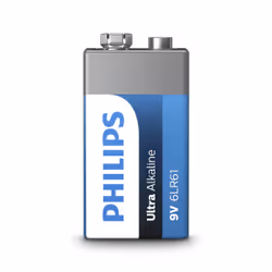 Philips Ultra Alkaline Batteria 6LR61E1B/10, Batteria monouso, Alcalino, 9 V, 26,5 mm, 17,5 mm, 48,5 mm