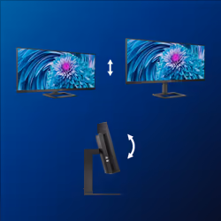 Philips E Line 345E2AE/00 34" Nero - Vista aggiuntiva 4