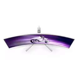 Philips Evnia 8000 49M2C8900/00 48.9" Dual QHD QD-OLED Bianco - Vista aggiuntiva 4