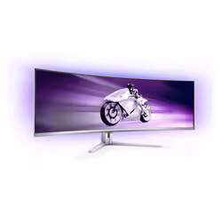 Philips Evnia 8000 49M2C8900L/00 48.9" Dual QHD QD-OLED Bianco - Vista aggiuntiva 7