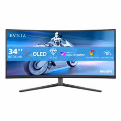 Philips Evnia 34M2C6500/00 34" Wide Quad HD QD-OLED Grigio - Vista aggiuntiva 8