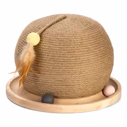 Designed by Lotte 409155, Tiragraffi per gatto, Libera installazione, Marrone, Legno, Legno, Juta, 295 mm