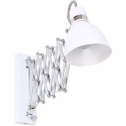 La lampada da parete bianca industriale della serie Spring di Steinhauer offre una soluzione di illuminazione robusta e funzi ...