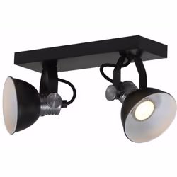 descrizione Questo faretto da soffitto e da parete in metallo marrone ruggine a 2 fiamme con un'altezza totale di 18 cm colpi ...