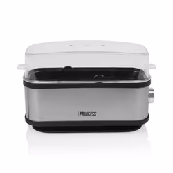 Princess 01.262045.01.001, 3 uovo/uova, Acciaio inox, Plastica, Pulsante, 0,75 m, Nero, Argento