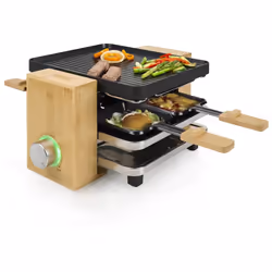 Princess 162950 griglia per raclette 4 persona(e) 800 W Nero, Legno