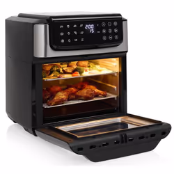 Tristar Heißluft-Ofen Kontrollleuchte Timerfunktion 12 l Singolo Indipendente 1800 W Friggitrice ad aria calda Nero, Acciaio inox