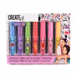 Canenco Create It! Lip Gloss Whit Glitter&Scented, Set per il trucco delle labbra per bambini, 6 anno/i, Blu, Verde, Rosa, Vi ...