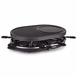 Tristar RA-2996 Raclette ovale, 8 persona(e), Nero, Ovale, 430 x 300 mm, Manopola, 1200 W